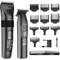 Hatteker Bartschneider Herren Haarschneider Pflegesets Elektrorasierer Rasierer Schnurrbart Nase Ohr Körper Präzisionstrimmer Groomer IPX7 6 in 1