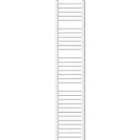 LuxeBath Elektrischer Badheizkörper mit Heizstab 1200W 300x1800 mm Weiß gerade Seitenanschluss & Thermostat