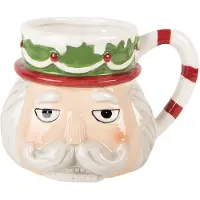 Clayre & Eef Tasse in Creme/ Weiß/ Rot - 550 ml - onesize