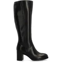 No Stress Schwarze Lederstiefel mit Absatz | Größe 41