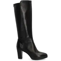 No Stress Schwarze Lederstiefel mit Absatz | Größe 37
