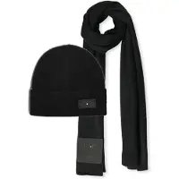 Liu Jo Damen Schals Set Beanie/sciarpa Con Tag - Zwart - Größe ONESIZE