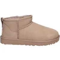 Ugg für Damen. 1116109 Klassische Ultra Mini Lederstiefeletten taupe (39), Wohnung, Keine, Lässig, Heimtextilien