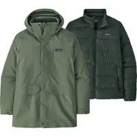 Patagonia - Parka chaude et imperméable - M's Tres 3-in-1 Parka Old Growth Green für Herren - Größe L - Khaki