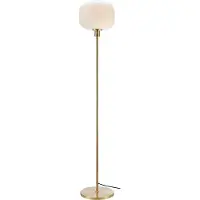 Markslöjd Sober Stehleuchte Brushed Brass/White - , Weiß, für Wohnzimmer, Glas