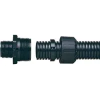 ABB AR54/M50/A/BL Adaptalok Verschraubung gerade Typ A Außenewinde mit Gegenmutter IP40 M50 schwarz Polyamid 7TCA296000R1475 - 2 Stück