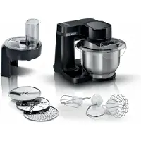 Bosch Serie 2 MUMS2EB01, 3,8 l, Schwarz, Edelstahl, Tasten, 2 kg, 1,1 m, Edelstahl