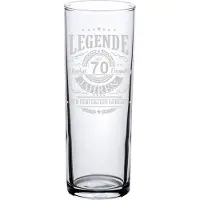Luxentu Bierglas "Kölschglas Kölner Stange mit Gravur Legende seit 70 Jahren 0,2 Liter transparent"