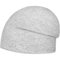 Chillouts Beanie "Vaiana Hat", Damen, grau (light grau meliert), Feinstrick, Viskosemischung, meliert, Mützen Beanie, mit locker-lässiger Passform, kleines Markenlogo