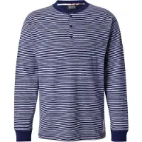 Scotch & Soda Relaxed Fit Striped Henley Langarm-t-shirt