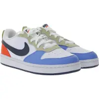 Nike Court Borough Low Recraft Gs Kinderschuhe, Weiß/Light Crimson/Blue Beyond/Thunder Blue, Größe 38
