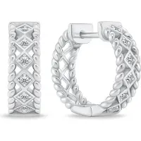 Brilio Silver - Charming silver round earrings PE046