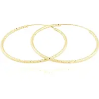 JVD Gold plated silver earrings rings SVLE0216XD5GO40 - Diameter: 3 cm