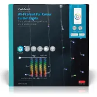 Nedis SmartLife Weihnachtsbeleuchtung - Vorhang - Wi-Fi - RGB - 180 LED's - 3.00 m - Android / IOS