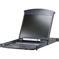 Aten KL1516AiN KVM Over-IP Switch, 48cm TFT, VGA, PS/2-USB über Kat 5, 16 Ports, DE-Layout