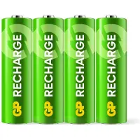 GP - Recharge Rechargeable Battery, Size AA, 1300 mAh, 4-pack