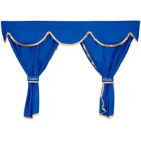 F-Core XC34 Gardinen Set, ContiClassic Serie, 5-teilig, für LKW, Blau