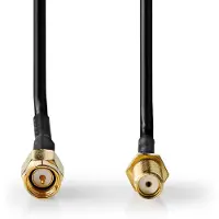 Ginza.se Antennenkabel | SMA-Stecker | SMA-Buchse | Vergoldet | 50 Ohm | Einzeln geschirmt | 5.00 m | R