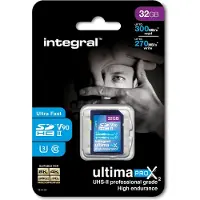 Integral 32GB SDHC UHS-II U3 V90 – 300-270 MB/s