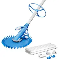 Wiltec automatischer Poolreiniger inkl. 12 Schläuchen Poolsauger Pool Bodensauger Oberflächensauger