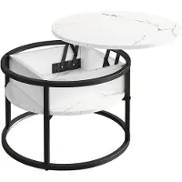 Vicco Couchtisch Marlo Marmor Weiß 57 x 57 cm, Model 55940