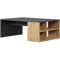 Vicco Couchtisch Danny Anthrazit 90 x 60 cm mit Regalen, Model 57323
