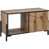 Vicco Couchtisch Hatto Eiche 90 x 39.7 cm mit 1 Tür, Model 56522