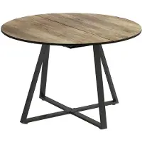 Vicco Esstisch Loyd Eiche rustikal/Schwarz 120 x 120 cm ausziehbar, Model 56517