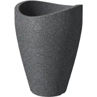 Scheurich Pflanzgefäß 'Wave Globe high', schwarz granit, ca. Ø 30 x H 40 cm