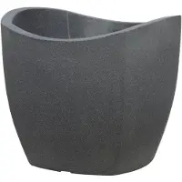 Scheurich Pflanzgefäß 'Wave Globe Cubo', schwarz granit, ca. Ø 40 x H 36 cm