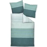 Janine Design Mako-Satin-Bettwäsche-Garnitur moments 98124 Farbe grün Größe 135x200+80x80
