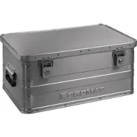 Promat Aluminiumbox L580xB380xH275mm 47 l mit Klappverschluss und Zylinderschloss