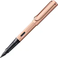 Lamy 076 Füller, Lx-Serie, Roségold beschichtet, Mediumfeder (M), T10 blaue Tinte