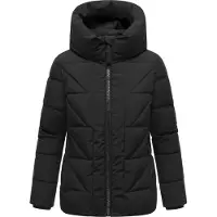 MARIKOO Damen Winterjacke Kuschelnasee mit Kapuze und Fleecefutter