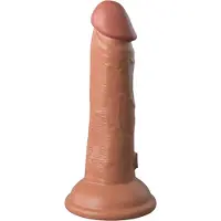 King Cock Elite 6 - Haftender, realistischer Dildo (15cm) - Dunkel