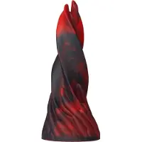XR Brands Creature Cocks Hell Kiss - gedrehter Silikondildo - 19 cm (rot)