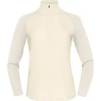 Norrøna - Oberteil aus Merinowolle - Femund PureUll Zip Neck W Whisper White für Damen aus Wolle - Größe L - Weiß