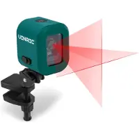 Vonroc Akku-Kreuzlinienlaser 4V Rot | Selbstnivellierend – 10 Meter Reichweite