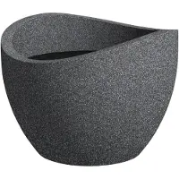 Scheurich Pflanzgefäß 'Wave Globe', schwarz granit, ca. Ø 30 x H 22 cm