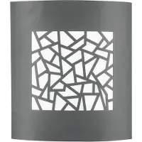 Nova Luce ZENITH Wandleuchte E27 Grau 12W IP44 23x9,5x26,4cm dimmbar 713212