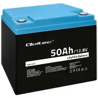 Qoltec 53704 LiFePO4 Lithium-Eisenphosphat-Akku | 12,8 V | 50 Ah | 640 Wh | BMS