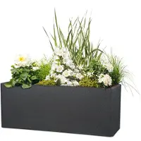 Scheurich Longgefäß »Cube Box«, Kunststoff, quadratisch (Schwarz Granit, Länge 60 cm) Länge 60 cm