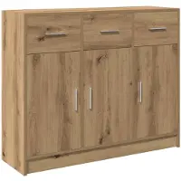 vidaXL Sideboard Artisan-Eiche 91x28x75 cm Holzwerkstoff