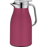Alfi Isolierkanne "SKYLINE, mit Hartglaseinsatz und ergonomischem Griff", 1 l, (1 St.), 12h heiß & 24h kalt, Drehverschluss mit bequemem Druckknopf