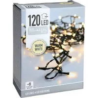 Generique Girlande 120 LED Warmweiß Außenbereich 12m