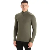 Icebreaker - Funktionsunterwäsche aus Merinowolle - M Merino 200 Oasis LS Half Zip Loden für Herren aus Wolle - Größe L - Khaki
