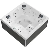 TroniTechnik Outdoor Whirlpool Spa PANAREA 210cm x 210cm mit Heizung, Hydromassage, Farblicht