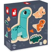 Janod 4 Fortschreitenden Puzzle Dinosaurier 14 Teile