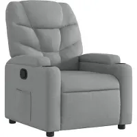 vidaXL Relaxsessel Hellgrau Stoff