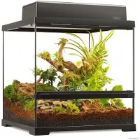 Exo Terra Terrarium EX- Pro Terrarium Small Low 45 x 45 x 45cm ohne Dekoration, Bodengrund und Technik